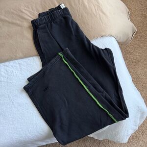 H&M x Haider Ackermann Black Washed Joggers with Green Trim